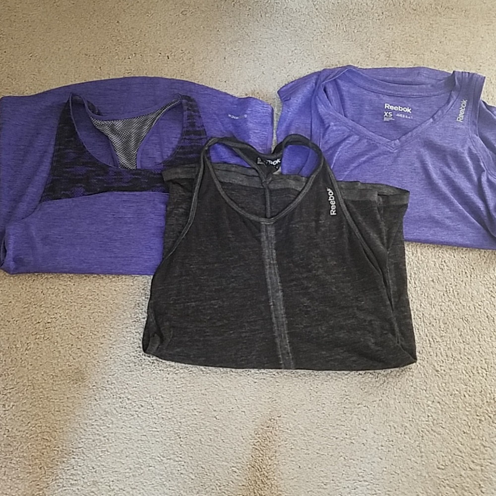 3 Reebok workout tops bundle